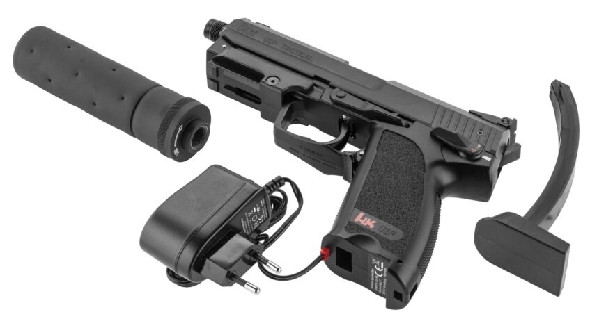 Réplique pistolet H&K USP Tactical avec silencieux