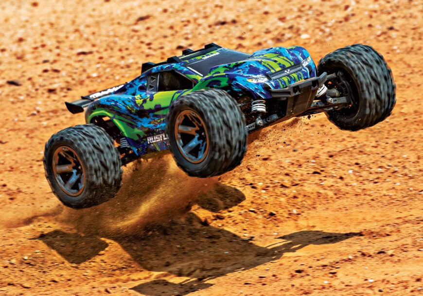 Rustler 4x4 1/10 VXL Brushless (sans AQ/CH) vert et bleu Traxxas #TRX67076-4-GRN – Image 2