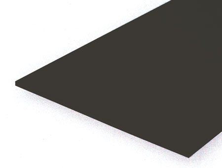 Plaque de polystyrène noire lisse 152x304x1.5mm Evergreen