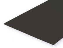 Plaque de polystyrène noire lisse 152x304x2.0mm Evergreen