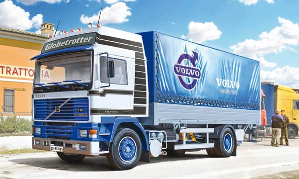 Maquette de camion Volvo FH16 bâché avec hayon Italeri