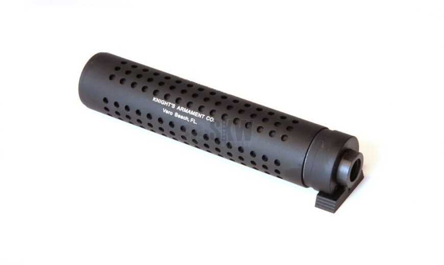 Silencieux Noir 180mm 14mm montage rapide avec cache flamme type M4 #AC11991
