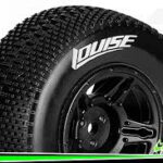 Louise RC - SC-TURBO - Jeu de pneus courte course 1-10 - Montés - Souples - Roues noires - Hex 12mm - SLASH 2WD arrière - SLASH 4X4 F/R - L-T3147SBTR #LOU-T3147SBTR