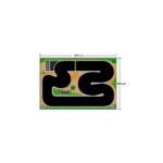 PISTE XL POUR TURBO RACING MICRO RALLY (80X120 CM) DESIGN 2 - TB-760177 #TB-760177
