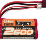 Batterie Konect Li-Ion 7.4V 2600 mAh 15C - KONECT KN-LIO742600 #KN-LIO742600