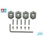 Tamiya Hexagones de Roue Aluminium 6mm (x4) TA-08 53569 #TAM-53569