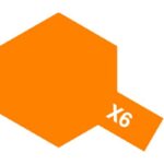 TAMIYA 81506 PEINTURE ACRYLIQUE X-6 ORANGE BRILLANT / ORANGE 10ML
