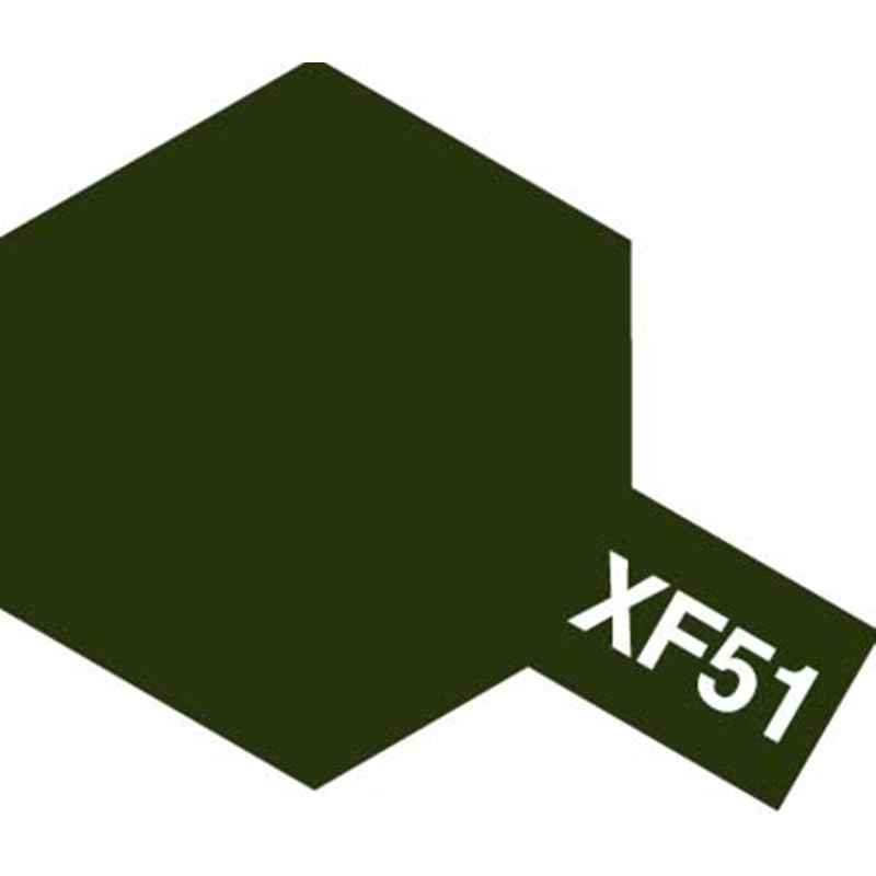 TAMIYA 81751 PEINTURE ACRYLIQUE XF-51 VERT KAKI MAT / KHAKI DRAB 10ML