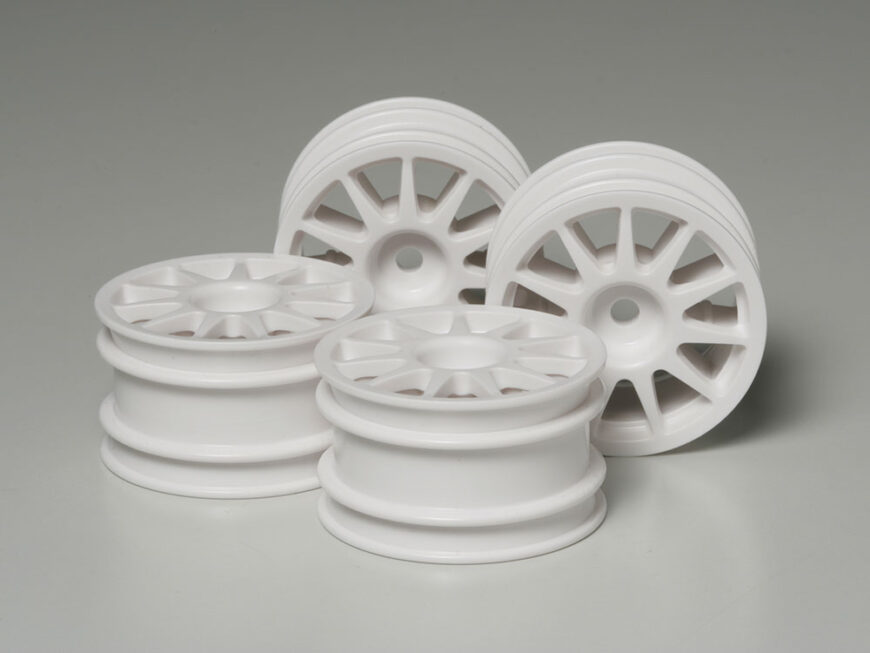 M-CHASSIS 11-SPOKE WHEELS 4PCS. (WHITE)