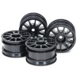 M-CHASSIS 11-SPOKE WHEELS (BLACK, 4PCS.) #TAM51665