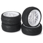4 roues AV/ARR Piste "6 battons/Profile" blanc 1/10 - 2510004