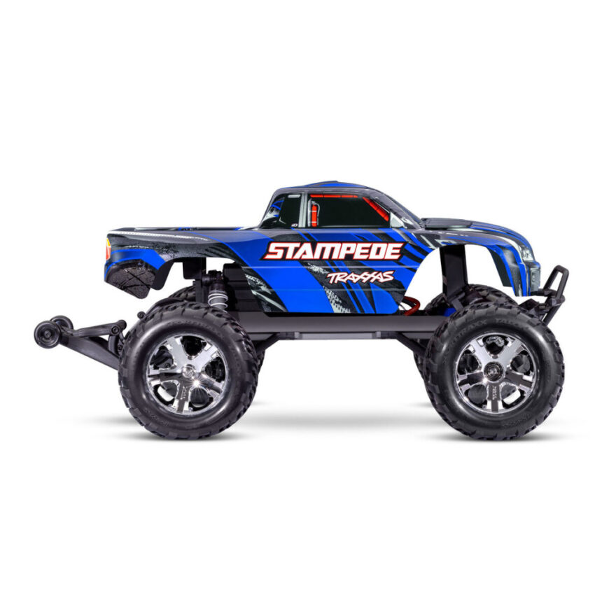 Traxxas Stampede 4x2 HD charbon avec batterie/chargeur USB-C RTR 36254-8 bleu – Image 3