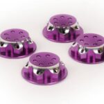 T422624P Ecrous borgne alu 17mm violet (4p)