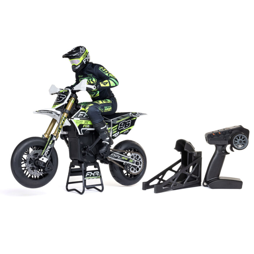 Losi Moto Promoto-SM FXR Supermoto RTR 1/4 + Batterie et chargeur LOS-2310 – Image 2