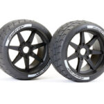 FASTRAX SUPAFORZA WIDE REAR 52° TYRES/BLACK 17MM HEX WHEELS