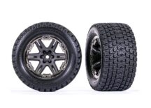 Pneu Traxxas TRX6764-BLKCR Gravix sur jante RXT graphite-gris-chromé 2.8