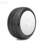 Pneus Jetko Buggy JK1009CSSRW 1:8 J One Composite S.Soft(2) jantes evo blanches