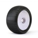 PNEUS TRUGGY 1:8 BLOCK IN SOFT SUR JANTES blanches - JETKO JK1202SG