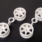 JANTES RALLYE TAMIYA R/C 6 BRANCHES BLANCHES (4 PIÈCES) # 0445658 (Ex # 50770)