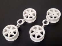JANTES RALLYE TAMIYA R/C 6 BRANCHES BLANCHES (4 PIÈCES) # 0445658 (Ex # 50770)