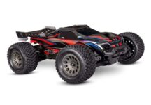 Traxxas 108076-1-RED MINI-XRT 3S 4x4 1:16 Monster-Truck RTR Brushless, HD, rouge avec 2S Lipo/chargeur