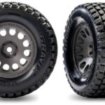 Pneus Gravix sur jante grise (2) TRAXXAS Mini XRT