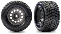 Pneus Gravix sur jante grise (2) TRAXXAS Mini XRT