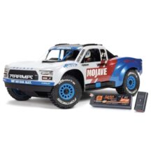 ARRMA ARA2304ST2 MOJAVE GROM 223S BLX 4X4 Small Scale Desert Truck RTR blanc batterie et chargeur inclus