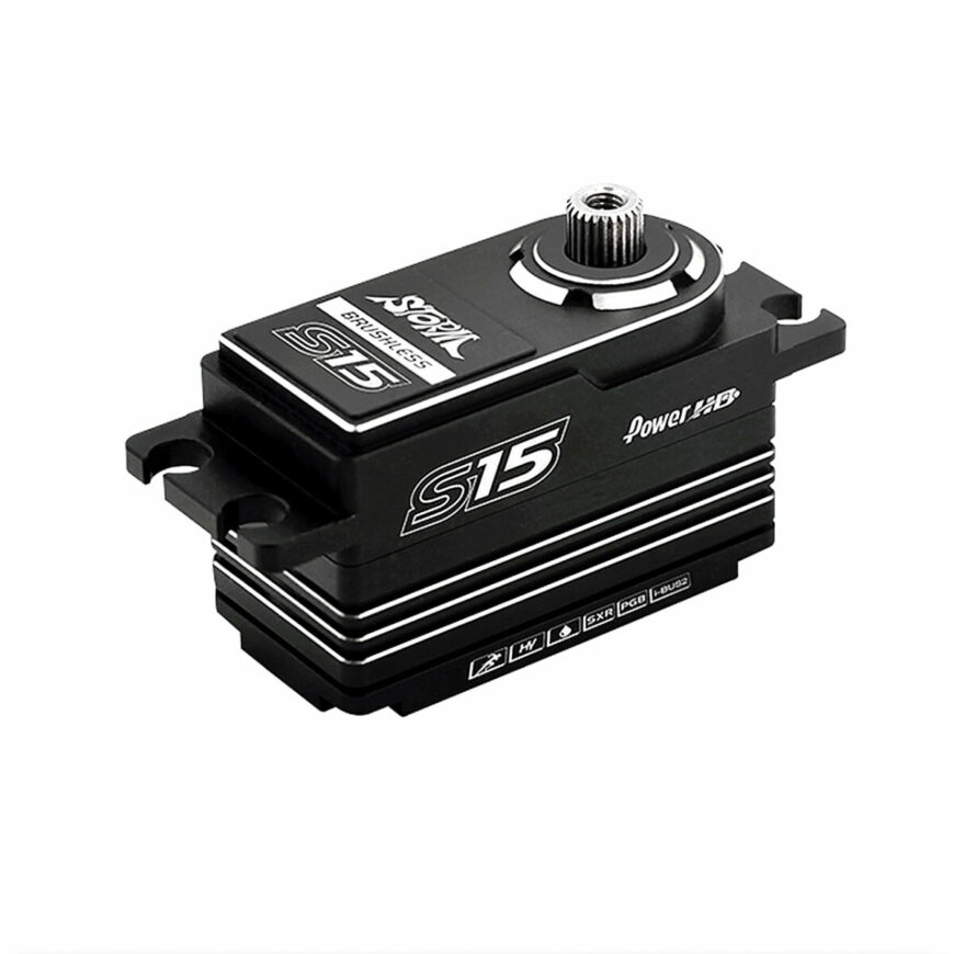 Power HD S15-SILVER Low Profile HV Servo Digital Brushless CNC Boîtier Titian 16,5KG - 0,05sec à 8,4