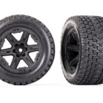 2 Roues et jantes 2.8 collées RXT GRAVIX noir - Traxxas 6764