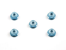 OP.159 Écrou de blocage à bride en aluminium 4 mm (bleu)