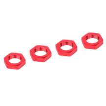 Team Corally - Écrou de roue - Cranté - Aluminium - Rouge - Lot de 4 C-00180-1117-R