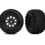 Traxxas 10771-STBLK Pneus sur jantes noir Sledgehammer avant (2), Mini-Maxx