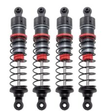 Set 4 amortisseurs aluminium 1/12 85mm + kit 3 ressorts (H/M/S) htr-572085