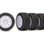 TRAXXAS Jantes Mini Rally vo+hi blanches avec Rally Pneus (2) TRX10874