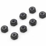 Écrous de roue Kyosho Mini-Z M2 Nyloc en aluminium (8) noirs MZW128BK