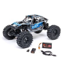 Axial AXI-1750T1 UTB18 Capra 4WS 4X4 RTR Brushed Rock Crawler 1:18, bleu batterie et chargeur inclus
