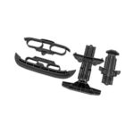 10837-BLK Traxxas Plaque de protection, pare-chocs, avant (1)/ arrière (1)/(noir)