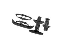 10837-BLK Traxxas Plaque de protection, pare-chocs, avant (1)/ arrière (1)/(noir)