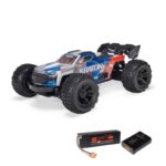 ARA2508ST1 - ARRMA 1/16 MINI KRATON 223S DSC 4X4 RTR Brushless Speed Truck (Battery & Charger Included), Red/Blue