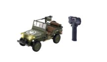 Voiture électrique radiocommandée Jeep Willys vert armée RC 1:14 RTR avec boite à vitesses Z86401