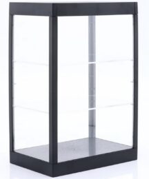 Vitrine unique avec Éclairage LED pour échelle 1:18, 1:24, 1:43 noir Triple9