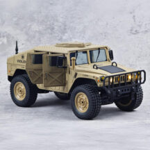 Voiture électrique radiocommandée Hummer jaune sable RC 1:16 RTR avec éclairage Z86300