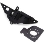 Plaque alu moteur Traxxas grise et cache de transmission TRX10769R