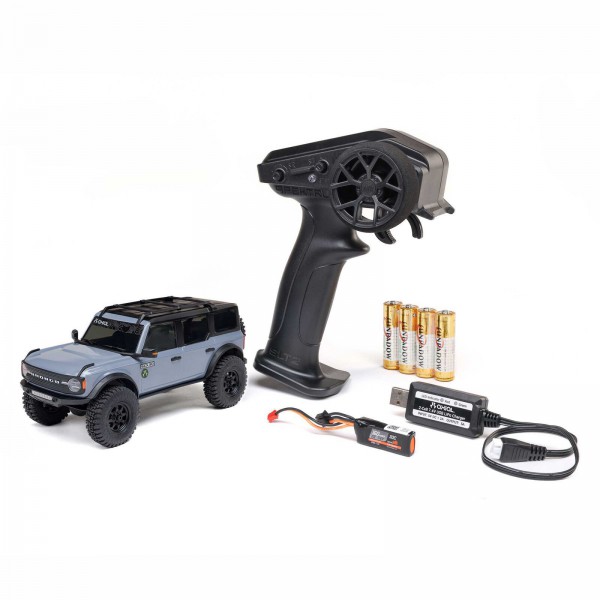 1/30 SCX30 Ford Bronco 4X4 RTR Brushed Rock Crawler, Gray AXI-2048T2 – Image 2