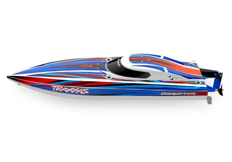 Traxxas 106064-4-BLUE DISRUPTOR 26 pouces coque en V BL bateau auto-redressable, bleu avec 4S Lipo jusqu'à 60 km/H – Image 4