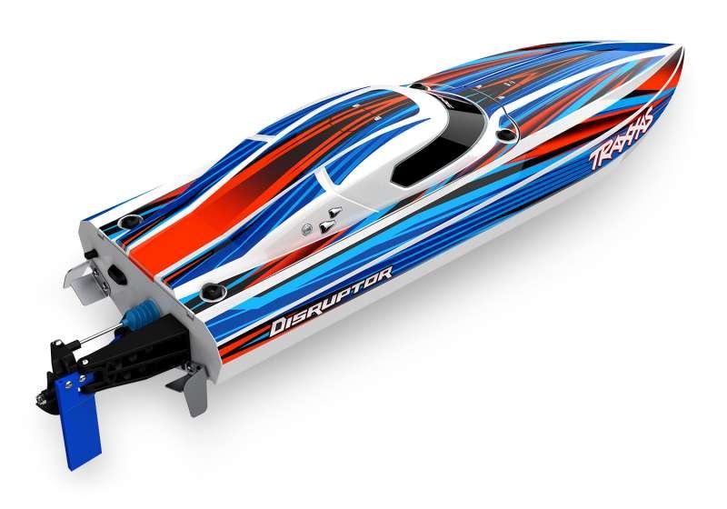 Traxxas 106064-4-BLUE DISRUPTOR 26 pouces coque en V BL bateau auto-redressable, bleu avec 4S Lipo jusqu'à 60 km/H – Image 3