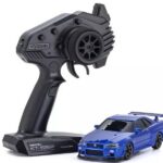 Kyosho Mini-Z AWD Nissan Skyline GT-R R34 V.spec II Nur Bleu Métallisé MA-020 Kit Voiture Readyset RTR EP avec Radio KT-531P