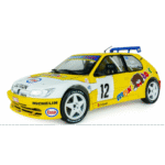 Solido s1808311 peugeot 306 maxi yellow 12 j.p. vandewauver / j.m. vanderschuren rally du condroz 1997 1/18