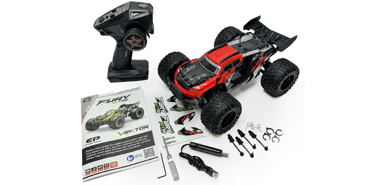 Vektor Mini Fury MT18 4WD Rouge 1:18 RTR VKE002-RD – Image 5